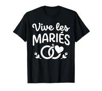Simple EVJF Belle Tenue Cérémonie Mariage Vive Les mariés Maglietta
