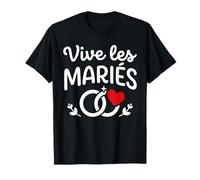 Simple EVJF Belle Tenue Cérémonie Mariage Vive Les mariés Maglietta