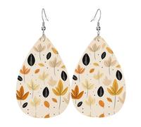 Simple Flowers Orecchini Da Donna Divertenti Orecchini In Pelle Stampato Pendenti Per Feste Donne Tutti I Giorni