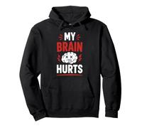 Simple Funny Gym Workout Quote My Brain Hurts Felpa con Cappuccio