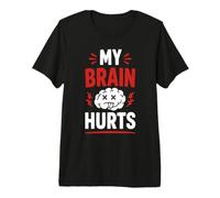 Simple Funny Gym Workout Quote My Brain Hurts Maglietta Premium