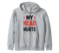 Simple Funny Gym Workout Quote My Head Hurts Felpa con Cappuccio