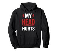 Simple Funny Gym Workout Quote My Head Hurts Felpa con Cappuccio