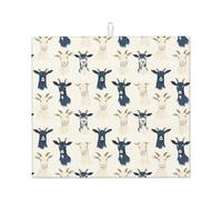 Simple Goats - Tappetino scolapiatti in microfibra per bancone della cucina, lavabile in lavatrice, super assorbente, 40,6 x 45,7 cm