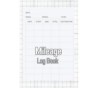 Simple Grid Mileage Log Book: Clean and Minimalist Mileage Tracker | IRS-Approved Vehicle Log for Business & Personal Use | 6" x 9", 120 Pages