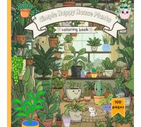 Simple Happy House Plants: Coloring Book | 100 pages | 8.5" x 8.5"
