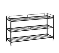 Simple Home Straight Pole Shoe Rack Space Saving 2-6 Layers Black Shoe Stand Storage for Hallway,Living Room,802595cm ()