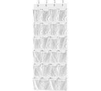 Simple Houseware 24 tasche grandi trasparenti da appendere sopra la porta, organizer per scarpe, bianco (142,2 x 57,1 cm)