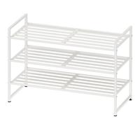 Simple Houseware 3-Tier Stackable Shoe Rack Organizer Shelf White