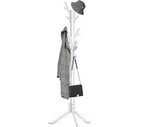 Simple Houseware Appendiabiti da Terra e Appendiabiti per Cappelli, Appendiabiti a Forma di Albero, 18 Ganci, Bianco