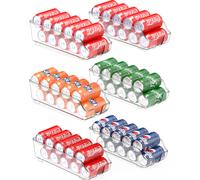 Simple Houseware Can Dispense Frigorifero Organizer Trasparente Set di 6