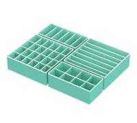 Simple Houseware closet Underwear Organizer Drawer Divider 4 Set, Turquoise