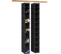 Simple Houseware Confezione da 2 organizer da appendere a 10 ripiani, colore: nero