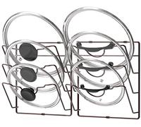 Simple Houseware Confezione da 2 - Portaoggetti per Porta dell'armadietto/Montaggio a Parete con Coperchio per vasi, Bronzo