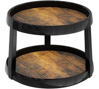 Simple Houseware Lazy Susan - Organizer multifunzione a 2 ripiani, colore: marrone rustico
