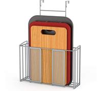 Simple Houseware Organizer da posizionare sopra la Porta dell'Armadio, Rete Color Argento