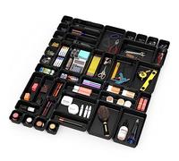Simple Houseware Organizer per cassetti ad incastro, 42 pezzi, nero