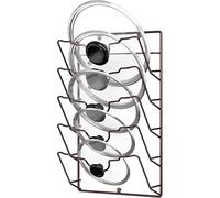 Simple Houseware Wall Door Mounted Pot Lid Rack, 9.5" Wx4.5 Dx17.2 H, Bronze Finish