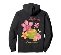 Simple Joy Summer - Spiaggia floreale tropicale al cocco Felpa con Cappuccio