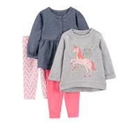 Simple Joys by Carter's 4-piece Long-sleeve Shirts And Pants Playwear Set 4-Piece Long-Sleeve Shirts and Pants Playwear Set Bambine e ragazze (Pacco da 1)