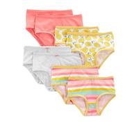 Simple Joys by Carter's Biancheria Intima Bambine e ragazze, Pacco da 8, Grigio/Rosa/Frutta/Righe, 6-7 anni