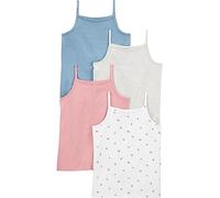 Simple Joys by Carter's Canotte da Ragazza, Confezione da 4, Blu/Grigio/Rosa/Bianco, Motivo Floreale, 5, Blu/Grigio/Rosa/Bianco Floreale, 5