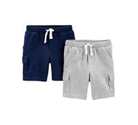 Simple Joys by Carter's Knit Cargo Shorts, Pack of 2 Infant-And-Toddler, Blu Marino/Grigio, 4 Anni (Pacco da 2) Bimbo