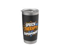 Simple Language quote Speech Therapy Is My Superpower Bicchiere termico in acciaio inox doppia parete