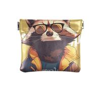 Simple Life Raccoon Donne In Pelle Portamonete Sacchetti Impermeabile Accessori Da Viaggio per Uomo Donna Viaggio