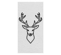 Simple Line Drawing Of A Deer Head Telo Mare Antisabbia Telo Bagno Grande Asciugamano Da Bagno Per Spa Yoga Doccia 80X130Cm