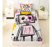 Simple Line Robot - Set di biancheria da letto per ragazzi