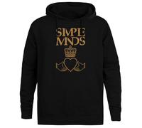 Simple Minds Logo Felpa con Cappuccio Unisex con Cappuccio Nero