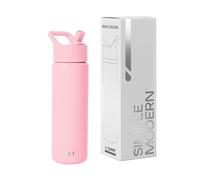 Simple Modern Borraccia Termica con Cannuccia | Bottiglia Acqua in Acciaio Inossidabile Isolato per Sport e Palestra | Summit | 650ml | Blush
