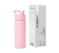 Simple Modern Borraccia Termica con Cannuccia per Bambini | Bottiglia Acqua in Acciaio Inossidabile Isolato per Sport e Palestra | Summit | 530ml | Blush