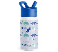 Simple Modern Borracia con Cannuccia per Bambini | Borraccia Acciaio Inossidabile Isolato Riutilizzabile per Bambina e Bambini | Summit | 415ml | Dinosaur Roar