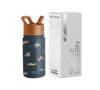 Simple Modern Borracia con Cannuccia per Bambini | Borraccia Acciaio Inossidabile Isolato Riutilizzabile per Bambina e Bambini | Summit | 415ml | Wheels Up