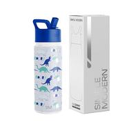 Simple Modern Borracia con Cannuccia per Bambini | Borraccia Acciaio Inossidabile Isolato Riutilizzabile per Bambina e Bambini e scuola | Summit | 530ml | Dinosaur Roar