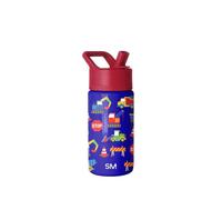 Simple Modern Bottiglia d'Acqua per Bambini con Cannuccia, Vaso Termico in Acciaio Inossidabile Isolato Riutilizzabile per Ragazzi e Ragazze, Summit Collezione, 415ml, Under Construction