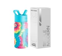 Simple Modern Borracia con Cannuccia per Bambini | Borraccia Acciaio Inossidabile Isolato Riutilizzabile per Bambina e Bambini | Summit | 415ml | Tie-Dye