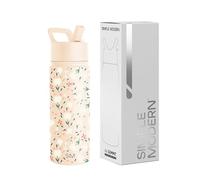 Simple Modern Borracia con Cannuccia per Bambini | Borraccia Acciaio Inossidabile Isolato Riutilizzabile per Bambina e Bambini e scuola | Summit | 530ml | Chloe Floral