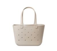 Simple Modern Borsa da Spiaggia | Borsa Grande Impermeabile con Tasca con Cerniera per Spiaggia, Piscina, Barca, Spesa, Sport | Collezione Getaway | Almond Birch | Large