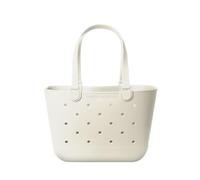 Simple Modern Borsa da Spiaggia | Borsa Grande Impermeabile con Tasca con Cerniera per Spiaggia, Piscina, Barca, Spesa, Sport | Collezione Getaway | Cream