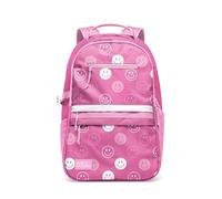 Simple Modern Ellis - Zaino per la scuola, grande, 25 l, per scuola elementare, media e superiore, per bambini e ragazzi, con faccine felici rosa