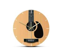 Simple Modern Style Guitar Wall Clock for Kitchen, Living Room And Bedroom Wall Decoration