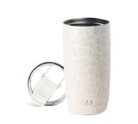 Simple Modern Tazza Termica Caffe con Coperchio a Ribalta | Tazza Viaggio Caffè Freddo Termica in Acciaio Inossidabile Isolata | Regali per Donne & Uomini | Voyager | 470ml | Cream Leopard