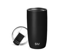 Simple Modern Tazza Termica Caffe con Coperchio a Ribalta | Tazza Viaggio Caffè Freddo Termica in Acciaio Inossidabile Isolata | Regali per Donne & Uomini | Voyager | 470ml | Midnight Black