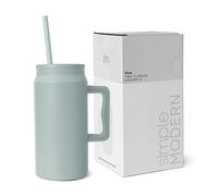 Simple Modern Tazza Termica con Cannuccia e Manico | Bicchiere Termico Grande in Acciaio Inossidabile Isolato | Regali per Donne & Uomini | Trek | 1480ml | Sea Glass Sage