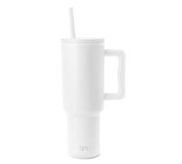 Simple Modern Tazza Termica con Cannuccia e Manico | Bicchiere Termico in Acciaio Inossidabile Isolato | Regali per Donne & Uomini | Trek | 1180ml | Winter White