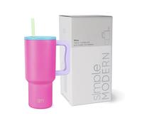 Simple Modern Tazza Termica con Cannuccia e Manico | Bicchiere Termico in Acciaio Inossidabile Isolato | Regali per Donne & Uomini | Trek | 890ml | 80s Mix