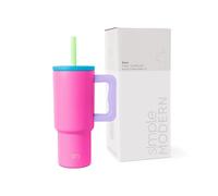 Simple Modern Tazza Termica con Cannuccia in silicone e Manico | Bicchiere Termico in Acciaio Inossidabile Isolato | Regali per Bambina e Bambini | Trek | 710ml | 80s Mix